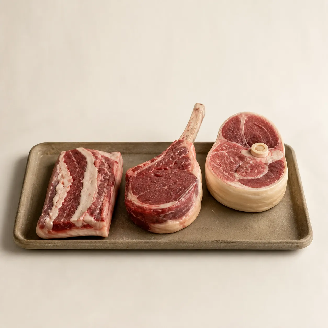 Réplicas realistas de cortes de carne para atrezzo